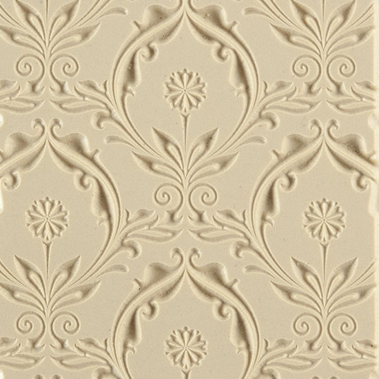 Texture Tile - Dandelion Embossed. Beige Texture Tiles are flexible, washable and can be used with any soft clay. Spritz with CoolSlip or dust on Dry Powder Release for stick-free impressions when using metal clay and polymer clay.