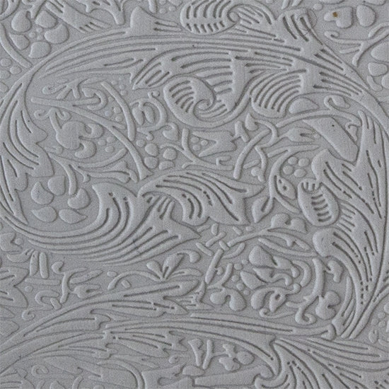 Texture Tile - Acanthas sample rolled into clay