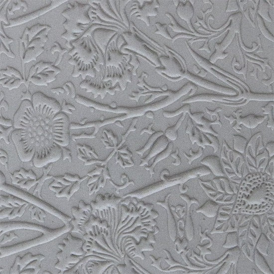 Texture Tile - Carnations sample rolled into clay