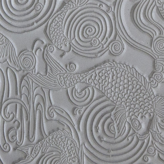 Texture Tile - Carp sample rolled into clay