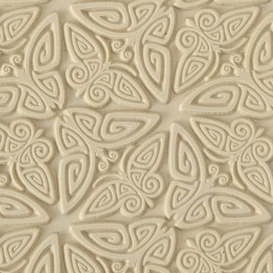 Texture Tile - Butterfly Bash. Beige Texture Tiles are flexible, washable and can be used with any soft clay. Spritz with CoolSlip or dust on Dry Powder Release for stick-free impressions when using metal clay and polymer clay.