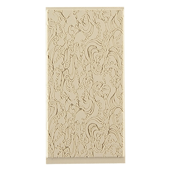 Texture Tile - Turbulence Fineline. Beige Texture Tiles are flexible, washable and can be used with any soft clay. Spritz with CoolSlip or dust on Dry Powder Release for stick-free impressions when using metal clay and polymer clay.