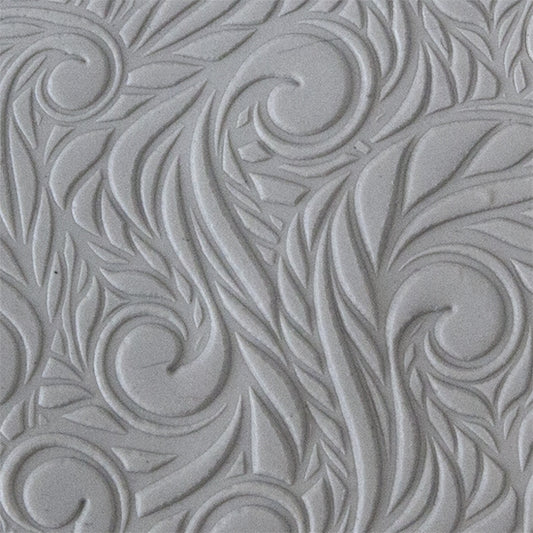 Texture Tile - Feather Flurry sample rolled into clay