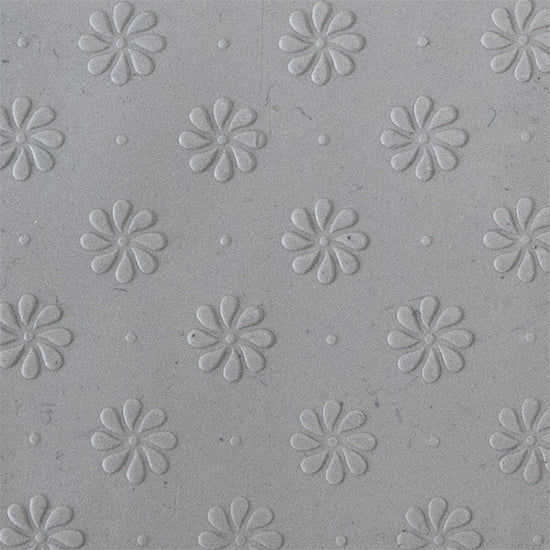 Texture Tile - Field of Daisies Embossed sample rolled into clay