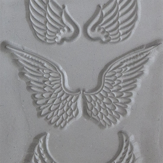 Texture Tile - Angel Wings sample rolled into clay