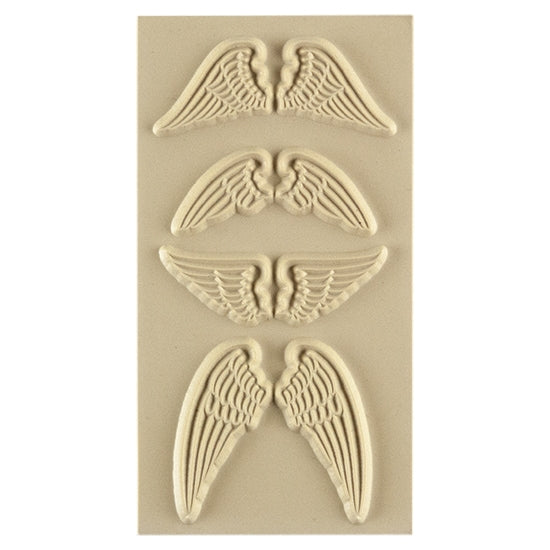 Texture Tile - Natural Wings. Beige Texture Tiles are flexible, washable and can be used with any soft clay. Spritz with CoolSlip or dust on Dry Powder Release for stick-free impressions when using metal clay and polymer clay.