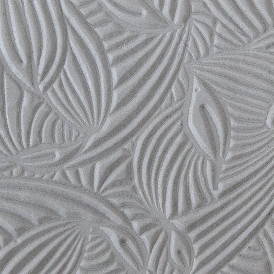 Texture Tile - Dancing Hosta sample rolled into clay