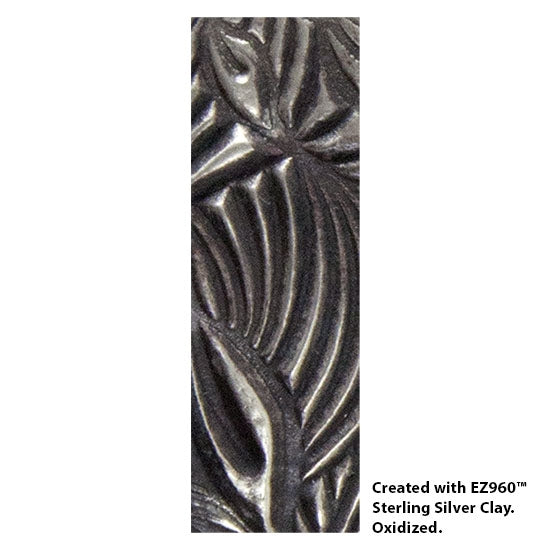 Texture Tile - Dancing Hosta silver sample