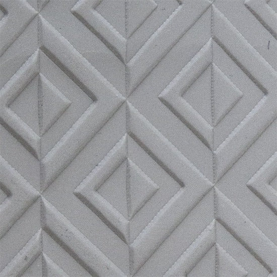 Texture Tile - Intersecting Frames sample rolled into clay