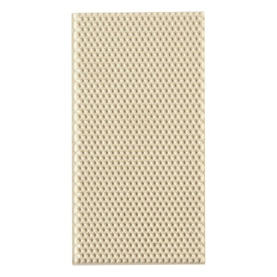 Texture Tile - Honeycomb. Beige Texture Tiles are flexible, washable and can be used with any soft clay. Spritz with CoolSlip or dust on Dry Powder Release for stick-free impressions when using metal clay and polymer clay.