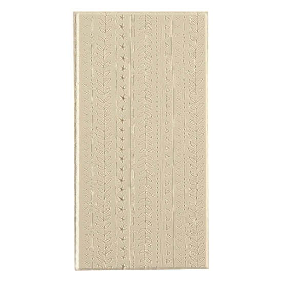 Texture Tile - Vines & Lines Fineline. Beige Texture Tiles are flexible, washable and can be used with any soft clay. Spritz with CoolSlip or dust on Dry Powder Release for stick-free impressions when using metal clay and polymer clay.