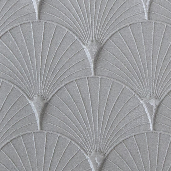 Texture Tile - Fan-tastic Embossed sample rolled into clay