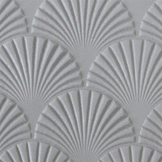 Texture Tile - Fan-tastic sample rolled into clay