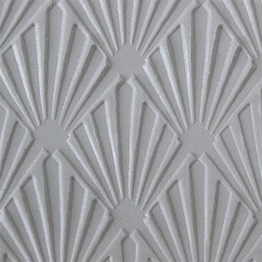 Texture Tile - Deco Diamond sample rolled into clay