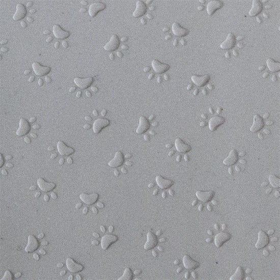 Texture Tile - Wipe Your Paws! Embossed sample rolled into clay