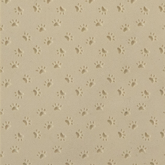 Texture Tile - Wipe Your Paws! Embossed. Beige Texture Tiles are flexible, washable and can be used with any soft clay. Spritz with CoolSlip or dust on Dry Powder Release for stick-free impressions when using metal clay and polymer clay.