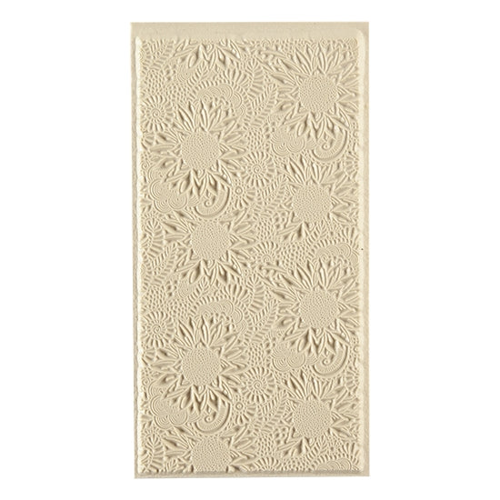 Texture Tile - Brilliant Blooms. Beige Texture Tiles are flexible, washable and can be used with any soft clay. Spritz with CoolSlip or dust on Dry Powder Release for stick-free impressions when using metal clay and polymer clay.