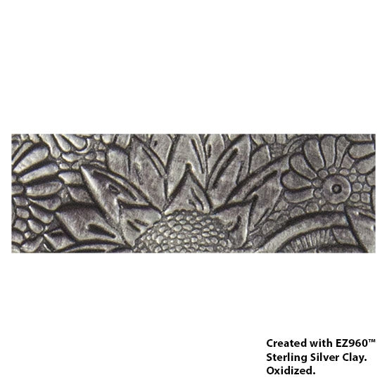 Texture Tile - Brilliant Blooms silver sample