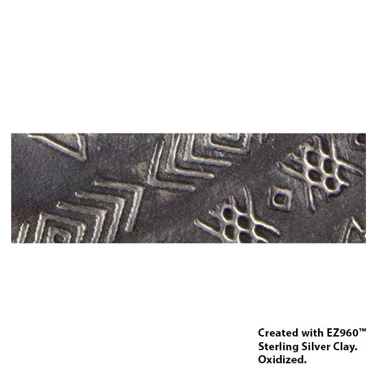 Texture Tile - Tribal Borders Fineline silver sample