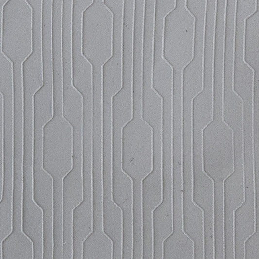 Texture Tile - Interlocking Fineline sample rolled into clay