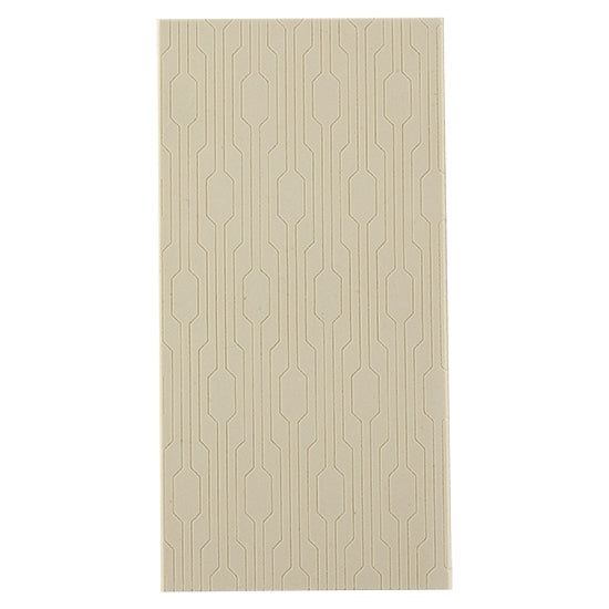 Texture Tile - Interlocking Fineline. Beige Texture Tiles are flexible, washable and can be used with any soft clay. Spritz with CoolSlip or dust on Dry Powder Release for stick-free impressions when using metal clay and polymer clay.