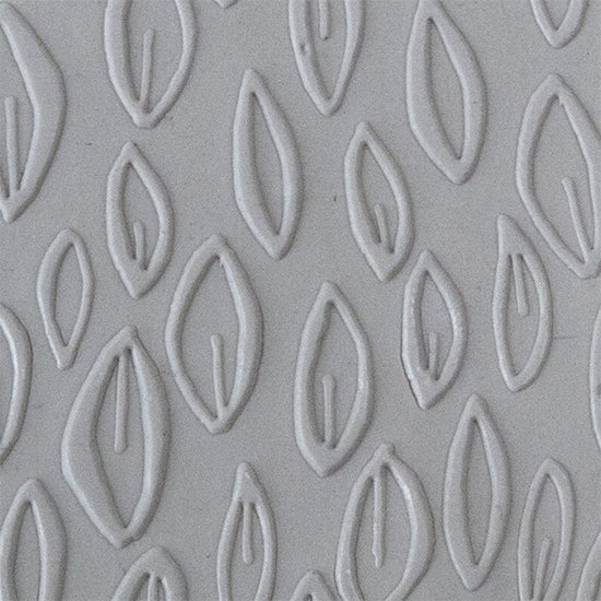 Texture Tile - Leaf Animation Embossed sample rolled into clay