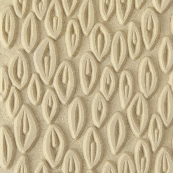 Texture Tile - Leaf Animation. Beige Texture Tiles are flexible, washable and can be used with any soft clay. Spritz with CoolSlip or dust on Dry Powder Release for stick-free impressions when using metal clay and polymer clay.