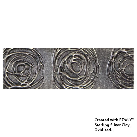 Texture Tile - Tissue Flowers Fineline silver sample