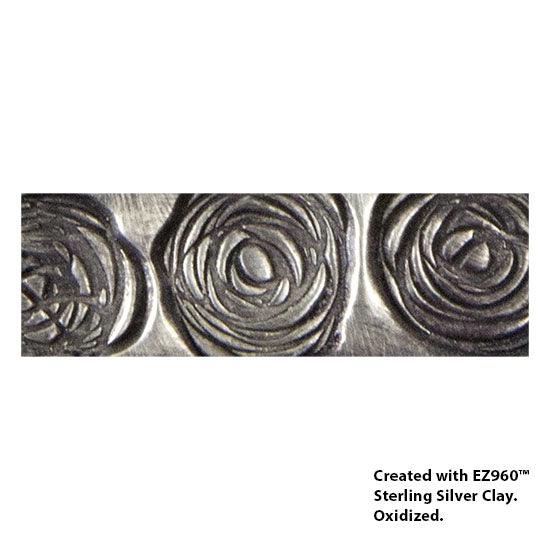 Texture Tile - Tissue Flowers silver sample