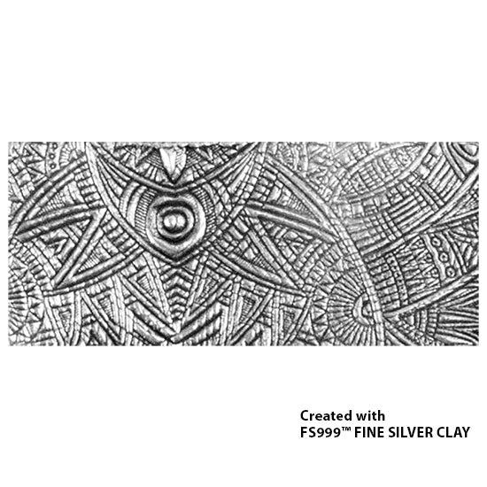 Texture Tile - Polynesian Play silver sample