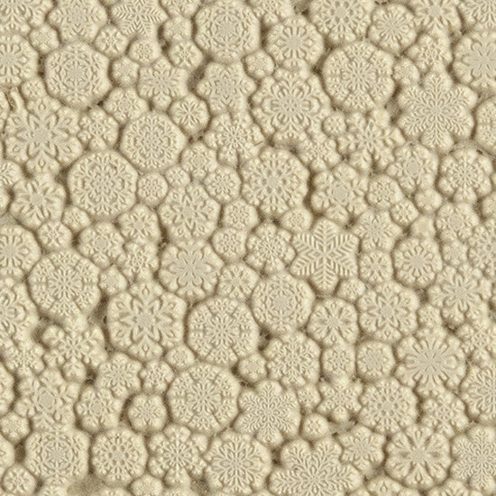 Texture Tile - Snow Day. Beige Texture Tiles are flexible, washable and can be used with any soft clay. Spritz with CoolSlip or dust on Dry Powder Release for stick-free impressions when using metal clay and polymer clay.