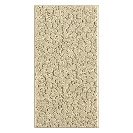 Texture Tile - Snow Day. Beige Texture Tiles are flexible, washable and can be used with any soft clay. Spritz with CoolSlip or dust on Dry Powder Release for stick-free impressions when using metal clay and polymer clay.