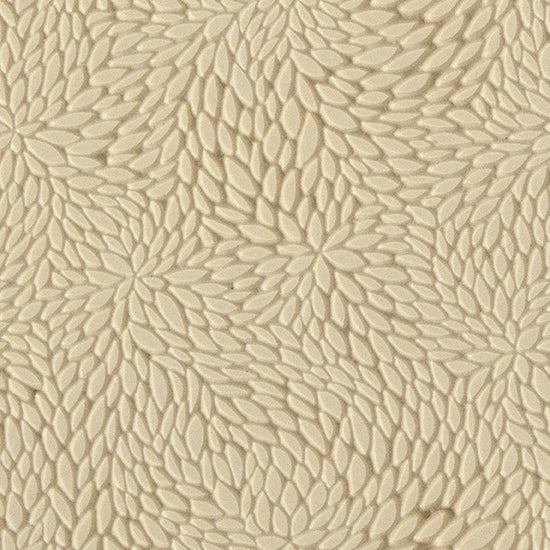 Texture Tile - Interwoven Leaves. Beige Texture Tiles are flexible, washable and can be used with any soft clay. Spritz with CoolSlip or dust on Dry Powder Release for stick-free impressions when using metal clay and polymer clay.