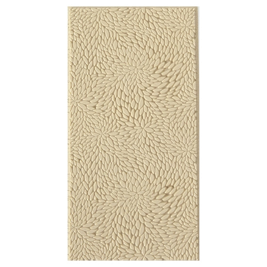 Texture Tile - Interwoven Leaves. Beige Texture Tiles are flexible, washable and can be used with any soft clay. Spritz with CoolSlip or dust on Dry Powder Release for stick-free impressions when using metal clay and polymer clay.