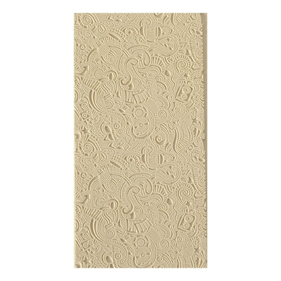 Texture Tile - Rock Around The Clock. Beige Texture Tiles are flexible, washable and can be used with any soft clay. Spritz with CoolSlip or dust on Dry Powder Release for stick-free impressions when using metal clay and polymer clay.