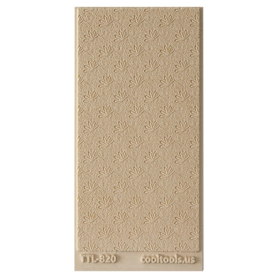 Texture Tile - Tiny Tail Feathers. Beige Texture Tiles are flexible, washable and can be used with any soft clay. Spritz with CoolSlip or dust on Dry Powder Release for stick-free impressions when using metal clay and polymer clay.