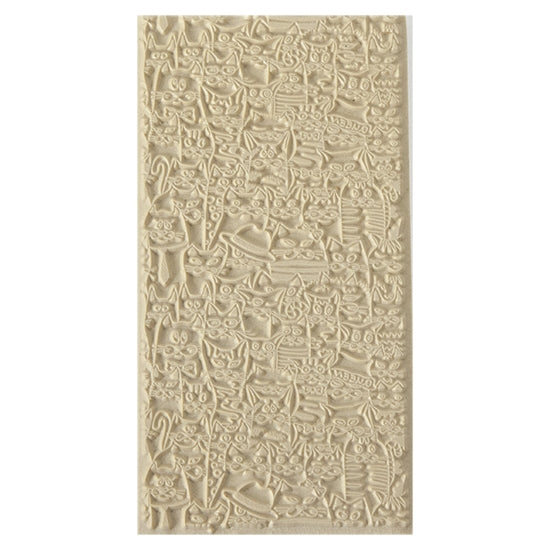 Texture Tile - Feline Friends. Beige Texture Tiles are flexible, washable and can be used with any soft clay. Spritz with CoolSlip or dust on Dry Powder Release for stick-free impressions when using metal clay and polymer clay.