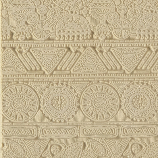 Texture Tile - Czech Carpet. Beige Texture Tiles are flexible, washable and can be used with any soft clay. Spritz with CoolSlip or dust on Dry Powder Release for stick-free impressions when using metal clay and polymer clay.