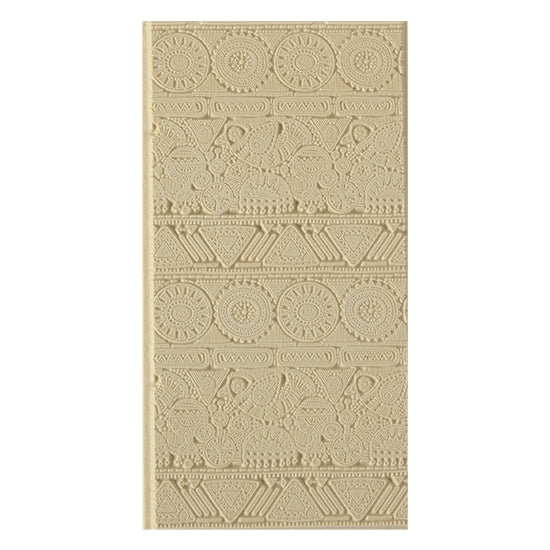 Texture Tile - Czech Carpet. Beige Texture Tiles are flexible, washable and can be used with any soft clay. Spritz with CoolSlip or dust on Dry Powder Release for stick-free impressions when using metal clay and polymer clay.