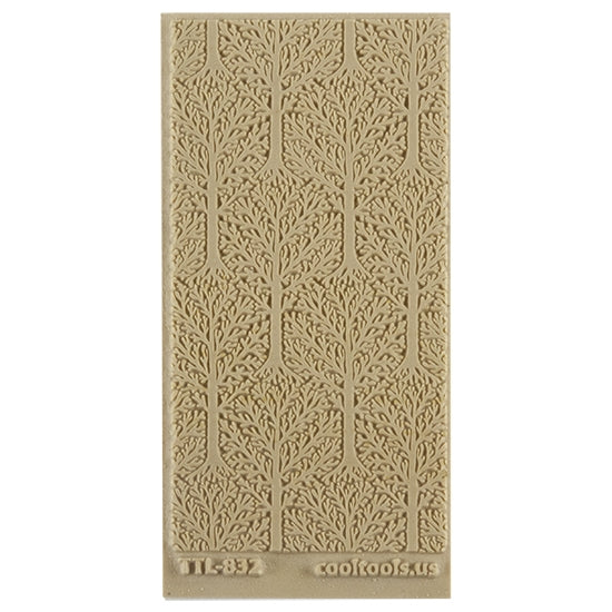 Texture Tile - Lost in the Woods. Beige Texture Tiles are flexible, washable and can be used with any soft clay. Spritz with CoolSlip or dust on Dry Powder Release for stick-free impressions when using metal clay and polymer clay.