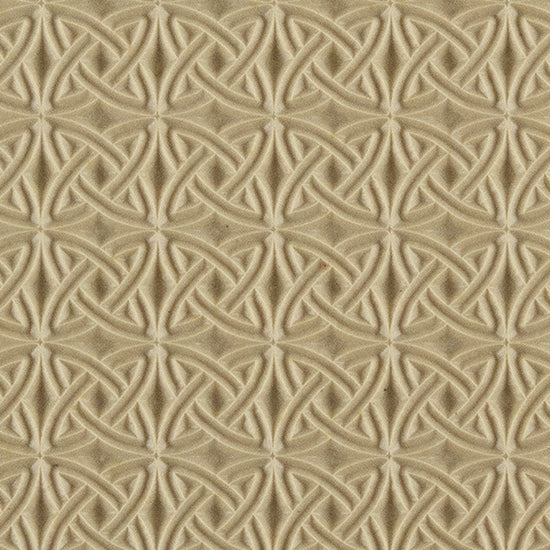 Texture Tile - Celtic Over & Under. Beige Texture Tiles are flexible, washable and can be used with any soft clay. Spritz with CoolSlip or dust on Dry Powder Release for stick-free impressions when using metal clay and polymer clay.