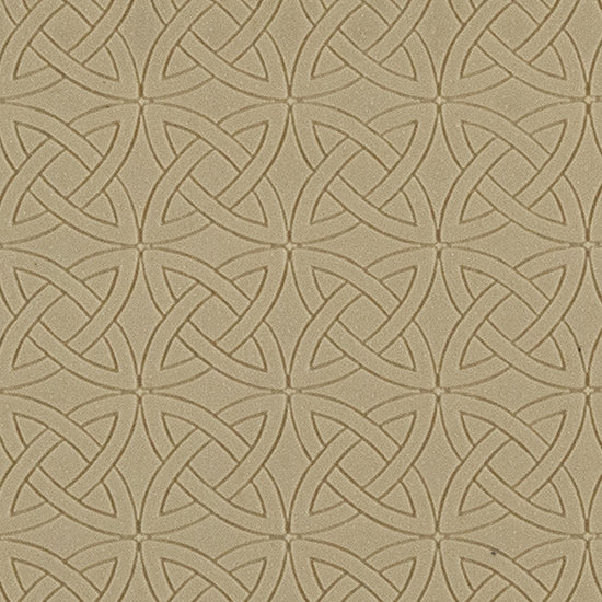 Texture Tile - Celtic Over & Under Fineline. Beige Texture Tiles are flexible, washable and can be used with any soft clay. Spritz with CoolSlip or dust on Dry Powder Release for stick-free impressions when using metal clay and polymer clay.