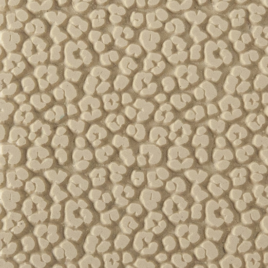 Texture Tile - Leopard Print. Beige Texture Tiles are flexible, washable and can be used with any soft clay. Spritz with CoolSlip or dust on Dry Powder Release for stick-free impressions when using metal clay and polymer clay.