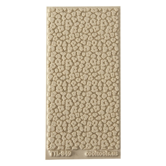 Texture Tile - Leopard Print. Beige Texture Tiles are flexible, washable and can be used with any soft clay. Spritz with CoolSlip or dust on Dry Powder Release for stick-free impressions when using metal clay and polymer clay.