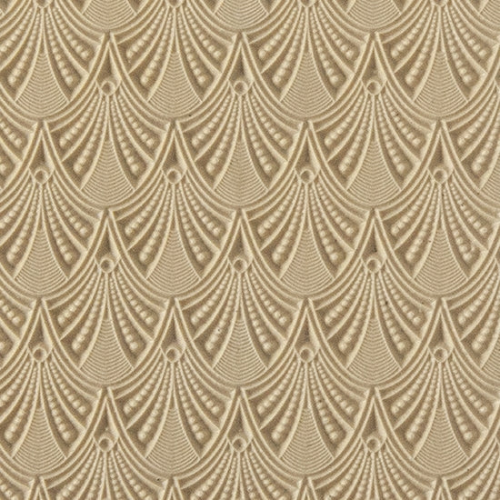 Texture Tile - Art Deco Arches. Beige Texture Tiles are flexible, washable and can be used with any soft clay. Spritz with CoolSlip or dust on Dry Powder Release for stick-free impressions when using metal clay and polymer clay.