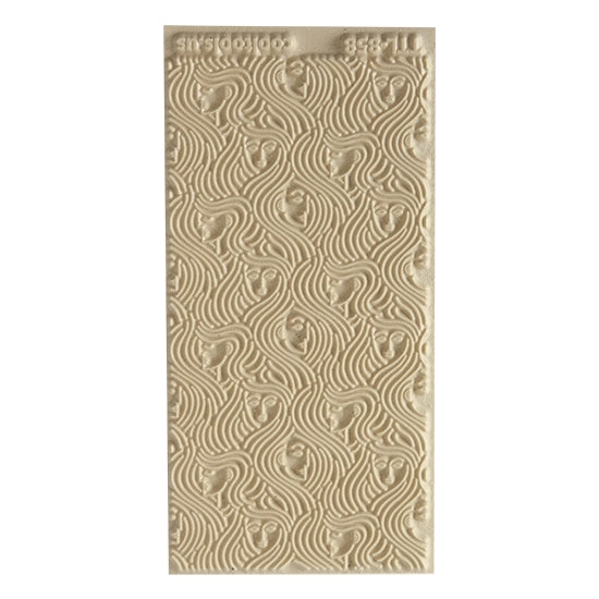 Texture Tile - In the Wind. Beige Texture Tiles are flexible, washable and can be used with any soft clay. Spritz with CoolSlip or dust on Dry Powder Release for stick-free impressions when using metal clay and polymer clay.