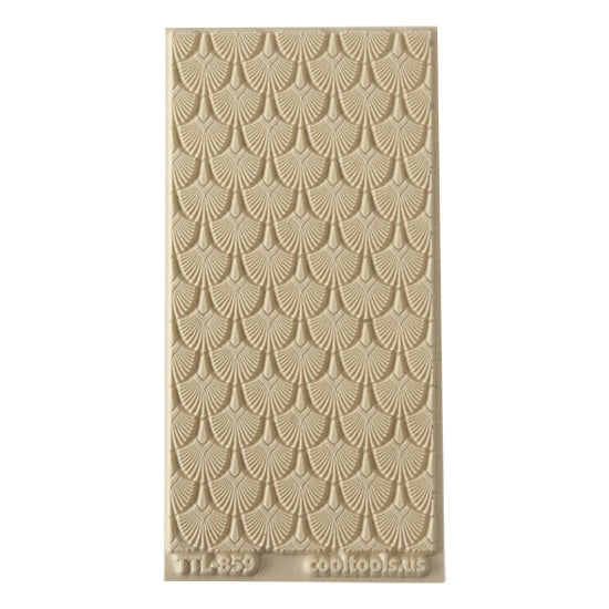 Texture Tile - Mediterranean Lights. Beige Texture Tiles are flexible, washable and can be used with any soft clay. Spritz with CoolSlip or dust on Dry Powder Release for stick-free impressions when using metal clay and polymer clay.