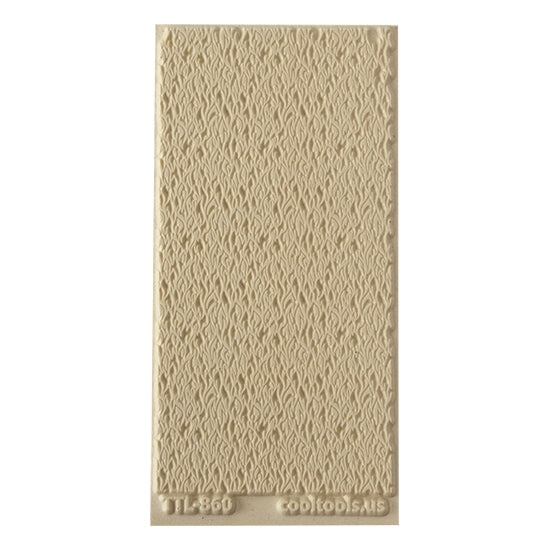 Texture Tile - Flames. Beige Texture Tiles are flexible, washable and can be used with any soft clay. Spritz with CoolSlip or dust on Dry Powder Release for stick-free impressions when using metal clay and polymer clay.