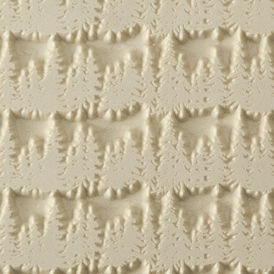 Texture Tile - Wisconsin Pines. Beige Texture Tiles are flexible, washable and can be used with any soft clay. Spritz with CoolSlip or dust on Dry Powder Release for stick-free impressions when using metal clay and polymer clay.