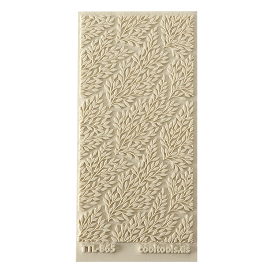 Texture Tile - Swaying Branches. Beige Texture Tiles are flexible, washable and can be used with any soft clay. Spritz with CoolSlip or dust on Dry Powder Release for stick-free impressions when using metal clay and polymer clay.